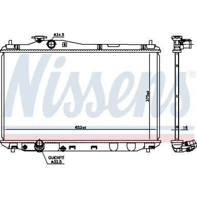 Nissens | Kühler, Motorkühlung | 681377