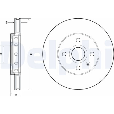Delphi | Bremsscheibe | BG4647C