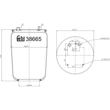 FEBI BILSTEIN 38665 Federbalg, Luftfederung