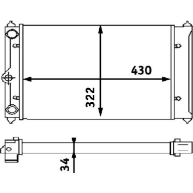 Mahle | Kühler, Motorkühlung | CR 408 000S