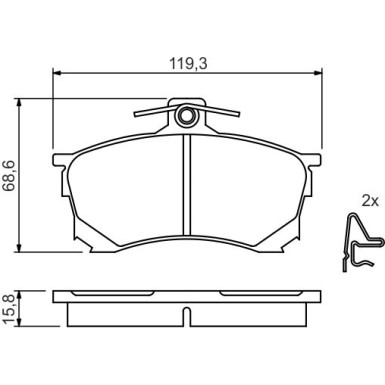 0 986 424 370 Bremsbelagsatz, Scheibenbremse