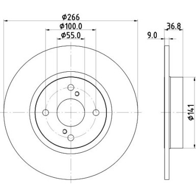 Hella | Bremsscheibe | 8DD 355 114-781