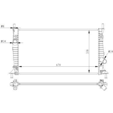 NRF | Kühler, Motorkühlung | 550014