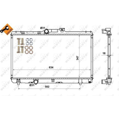 507594 Kühler, Motorkühlung EASY FIT 507594 Kühler, Motorkühlung EASY FIT