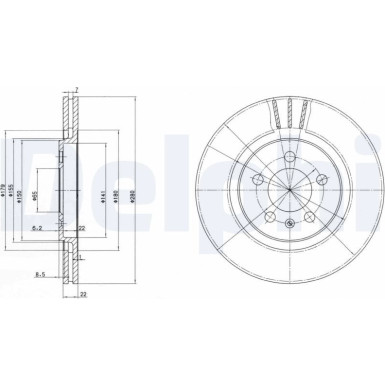 Delphi | Bremsscheibe | BG2713