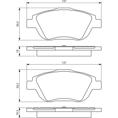 BOSCH Bremsbelagsatz, Scheibenbremse 0 986 494 438