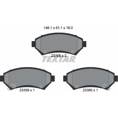 2335801 Bremsbelagsatz, Scheibenbremse 2335801 Bremsbelagsatz, Scheibenbremse