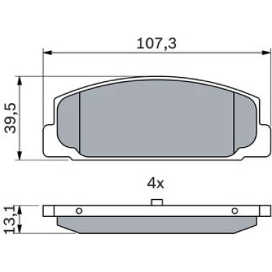 0 986 424 817 Bremsbelagsatz, Scheibenbremse