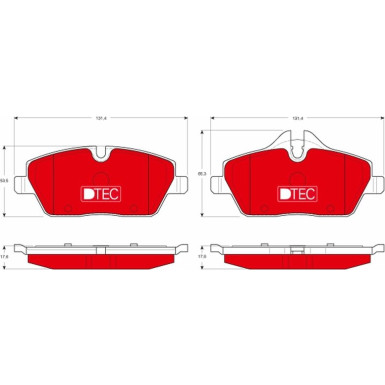 GDB1611DTE Bremsbelagsatz, Scheibenbremse DTEC COTEC