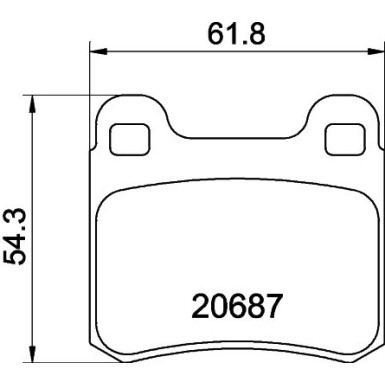 Hella | Bremsbelagsatz, Scheibenbremse | 8DB 355 007-321