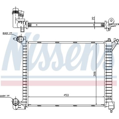 Nissens | Kühler, Motorkühlung | 69704A