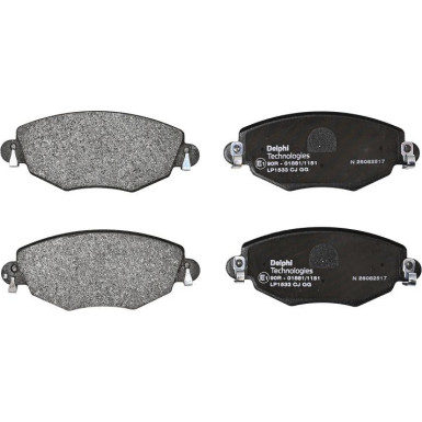 Delphi | Bremsbelagsatz, Scheibenbremse | LP1533 Delphi | Bremsbelagsatz, Scheibenbremse | LP1533