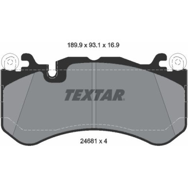 Textar | Bremsbelagsatz, Scheibenbremse | 2468101