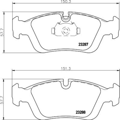 Hella | Bremsbelagsatz, Scheibenbremse | 8DB 355 008-741