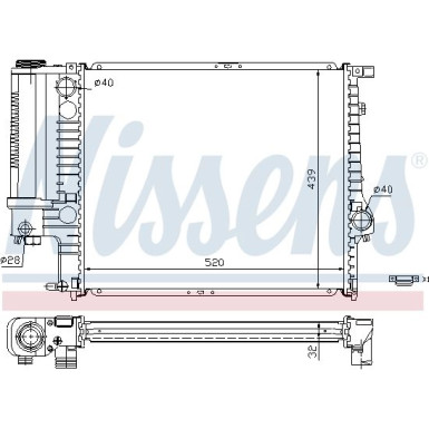 Nissens | Kühler, Motorkühlung | 60743A