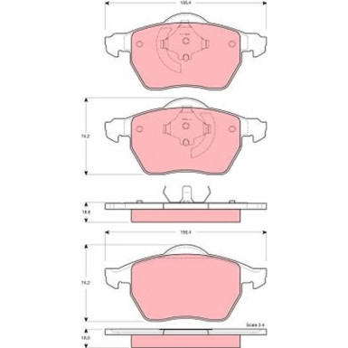GDB1429 Bremsbelagsatz, Scheibenbremse