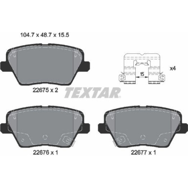 2267501 Bremsbelagsatz, Scheibenbremse Q+