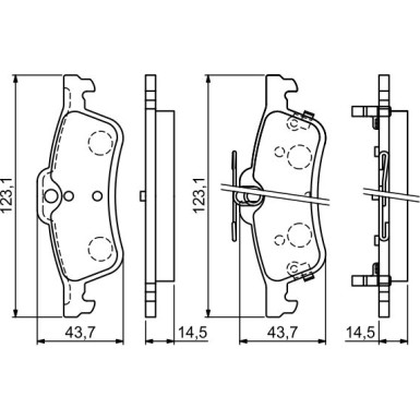 0 986 494 719 Bremsbelagsatz, Scheibenbremse
