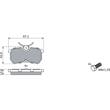 0 986 494 011 Bremsbelagsatz, Scheibenbremse