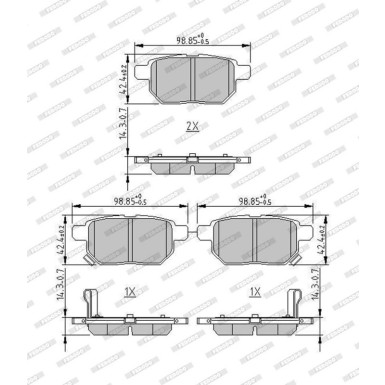 Ferodo | Bremsbelagsatz, Scheibenbremse | FDB4335