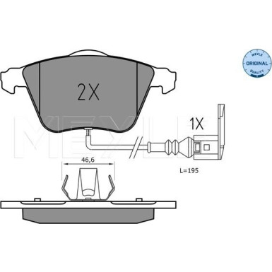 025 240 2120 Bremsbelagsatz, Scheibenbremse MEYLE-ORIGINAL: True to OE.