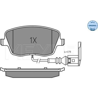 Meyle Bremsbelagsatz, Scheibenbremse MEYLE-ORIGINAL: True to OE 025 235 8118/W