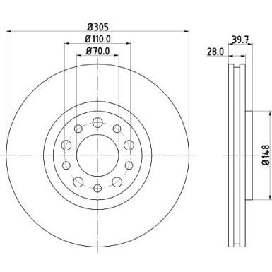 Hella | Bremsscheibe | 8DD 355 112-511