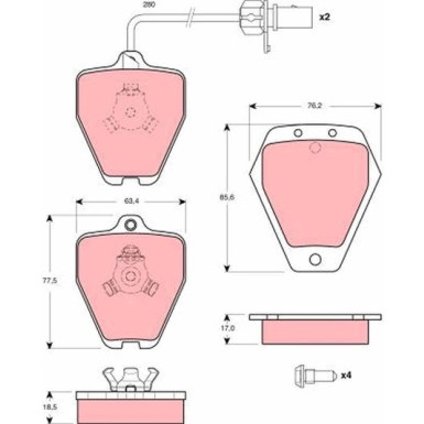 GDB1451 Bremsbelagsatz, Scheibenbremse