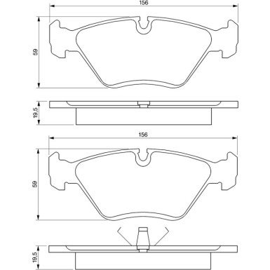 BOSCH Bremsbelagsatz, Scheibenbremse 0 986 461 752
