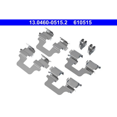 13.0460-0515.2 Zubehörsatz, Scheibenbremsbelag