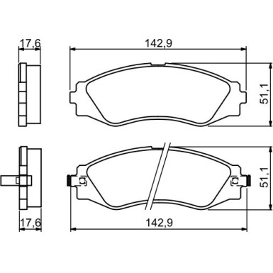 0 986 494 173 Bremsbelagsatz, Scheibenbremse