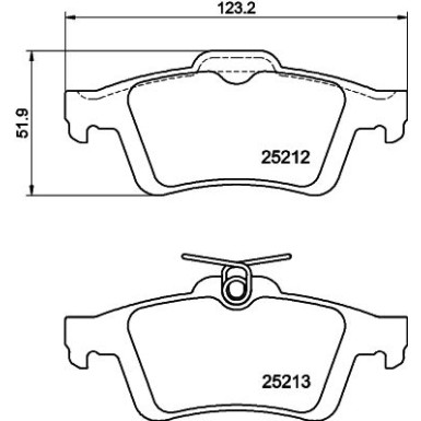 Hella | Bremsbelagsatz, Scheibenbremse | 8DB 355 015-761