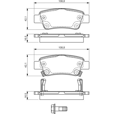 0 986 494 329 Bremsbelagsatz, Scheibenbremse