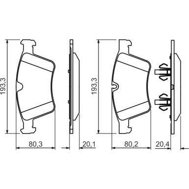 0 986 494 427 Bremsbelagsatz, Scheibenbremse