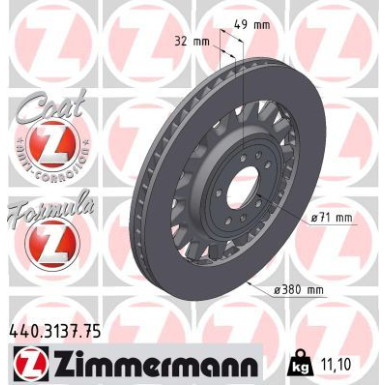 Zimmermann | Bremsscheibe | 440.3137.75