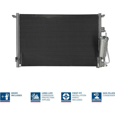94675 Kondensator, Klimaanlage ** FIRST FIT **