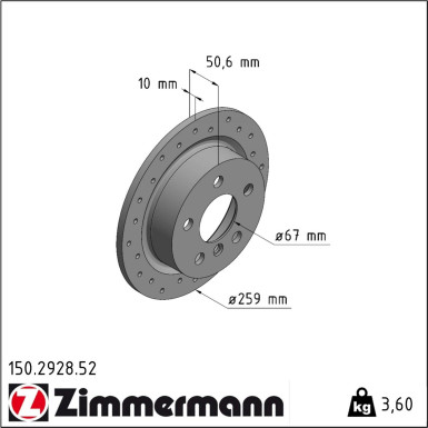 Zimmermann Bremsscheibe SPORT Z 150.2928.52
