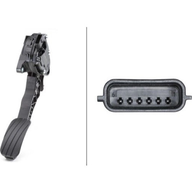 Hella | Sensor, Fahrpedalstellung | 6PV 009 978-751