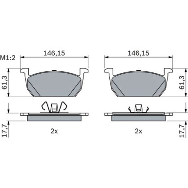 0 986 424 846 Bremsbelagsatz, Scheibenbremse