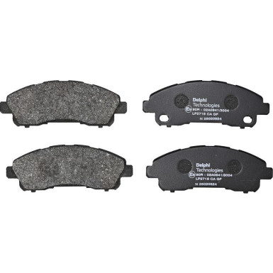 Delphi | Bremsbelagsatz, Scheibenbremse | LP2716