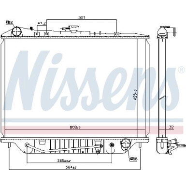 Nissens | Kühler, Motorkühlung | 63117