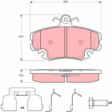 GDB1635 Bremsbelagsatz, Scheibenbremse