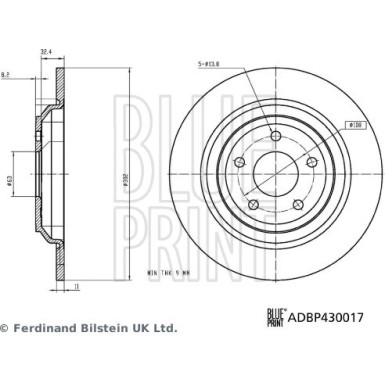 Blue Print | Bremsscheibe | ADBP430017
