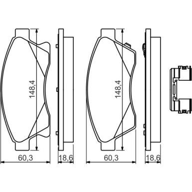 0 986 494 644 Bremsbelagsatz, Scheibenbremse