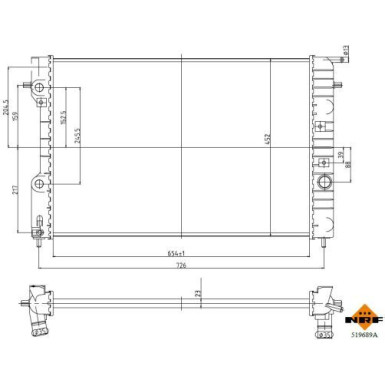 519689A Kühler, Motorkühlung Economy Class