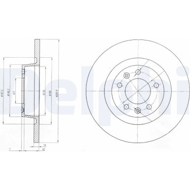 Delphi | Bremsscheibe | BG4085