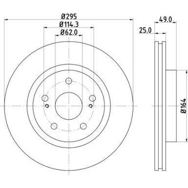 Hella | Bremsscheibe | 8DD 355 113-621