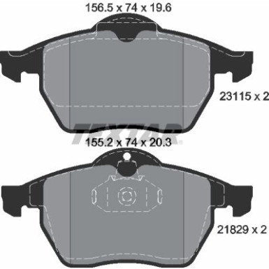 Textar Bremsbelagsatz, Scheibenbremse Q+ 2311502