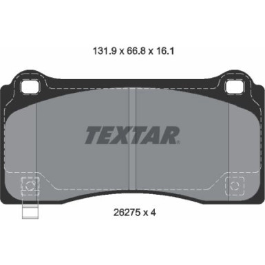 Textar | Bremsbelagsatz, Scheibenbremse | 2627501