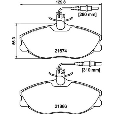 8DB 355 018-221 Bremsbelagsatz, Scheibenbremse